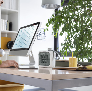 De'Longhi HFX10B03.GR Capsule Desk Personal Fan Ceramic Heater image 5