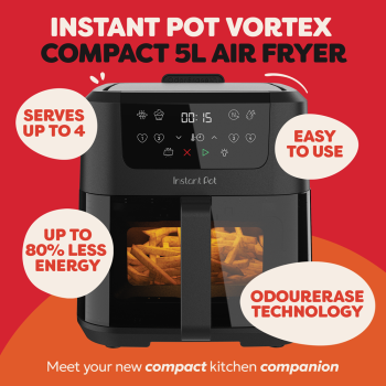 Instant Pot® VORTEX® Compact 5L  Air Fryer - Black Pepper image 1
