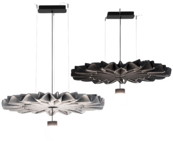 BuzziSpace BuzziPleat LED Acoustic Pendant Lighting