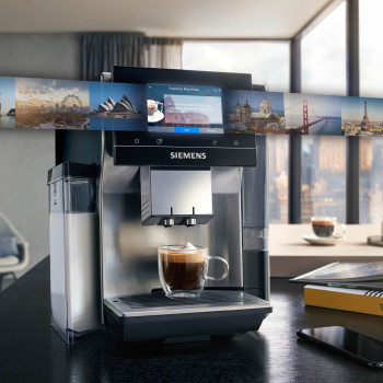  Siemens EQ.700 TQ703GB7 Wifi Connected Bean to Cup Coffee  Machine - Black / Silver : לבית ולמטבח
