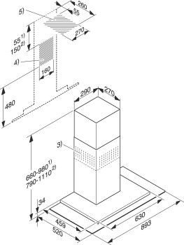 Miele DA 5798 W Next Step Chimney Cooker Hood image 3