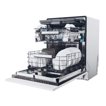 Haier Washlens Plus XS 6B0S3FSB-80 Integrated Dishwasher image 2