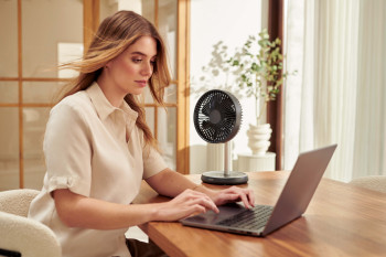 Duux Rize DXCF90UK Charcoal Cordless Fan image 1