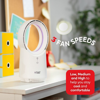 Russell Hobbs RHBLDLUSB25 White Compact Wireless Desk Fan image 8
