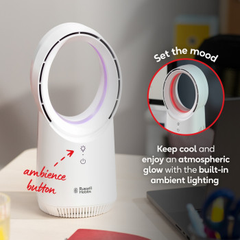 Russell Hobbs RHBLDLUSB25 White Compact Wireless Desk Fan image 9