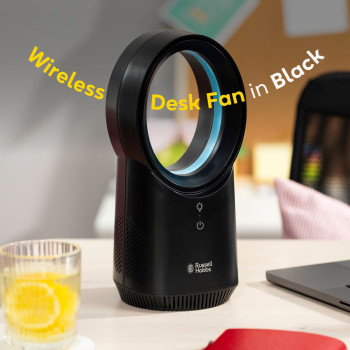 Russell Hobbs RHBLDLUSB25B Black Compact Wireless Desk Fan image 4