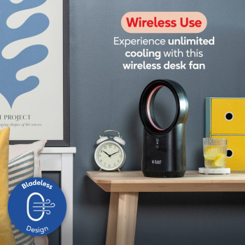 Russell Hobbs RHBLDLUSB25B Black Compact Wireless Desk Fan image 5