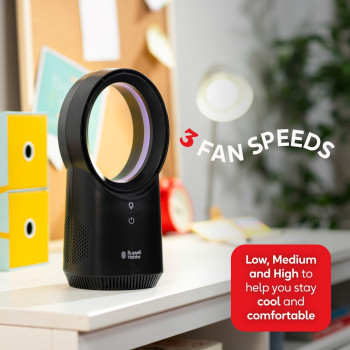 Russell Hobbs RHBLDLUSB25B Black Compact Wireless Desk Fan image 7