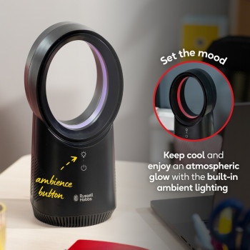 Russell Hobbs RHBLDLUSB25B Black Compact Wireless Desk Fan image 9