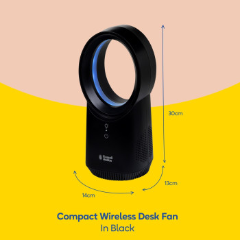 Russell Hobbs RHBLDLUSB25B Black Compact Wireless Desk Fan image 10