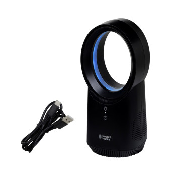 Russell Hobbs RHBLDLUSB25B Black Compact Wireless Desk Fan image 3