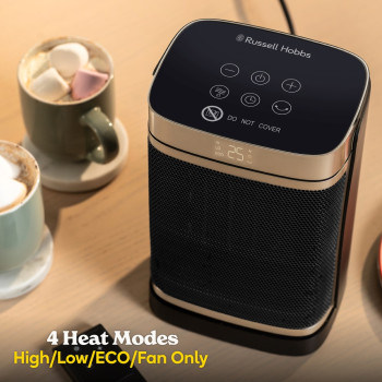 Russell Hobbs RHCH2001G Black & Gold Oscillating Ceramic Heater image 5