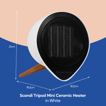 Russell Hobbs RHMCH1009-SCA White Ceramic Portable Fan Heater image 7