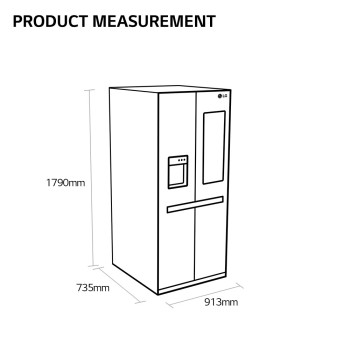 LG GSQV90PZAE Freestanding Side-by-Side Fridge Freezer image 11