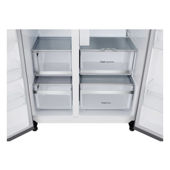 LG InstaView™ GSXE90BSAD American Style Smart Fridge Freezer image 4