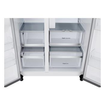 LG InstaView™ GSXE90BSDD American Style Smart Fridge Freezer image 11