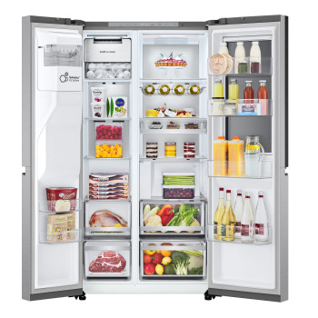 LG InstaView™ GSXE90BSDD American Style Smart Fridge Freezer image 15