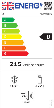 LG DoorCooling™ GBB72PZEFN Fridge Freezer image 9