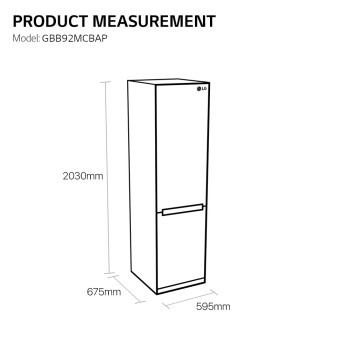 LG DoorCooling™ GBB92MCBAP Fridge Freezer image 8