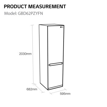 LG DoorCooling™ GBD62PZYFN Fridge Freezer image 8