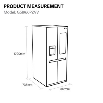 LG InstaView Door-in-Door™ GSI960PZVV American-Style Fridge Freezer image 8