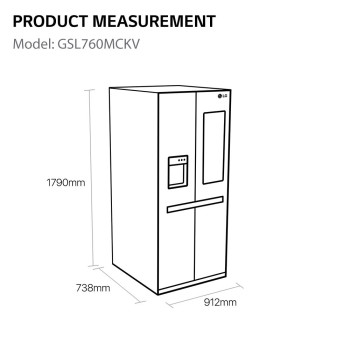 LG DoorCooling+™ GSL760MCKV American-Style Fridge Freezer image 8