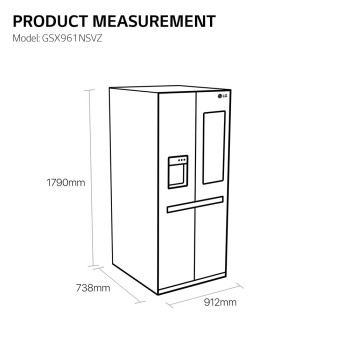 LG InstaView Door-in-Door™ GSX961NSVZ American-Style Fridge Freezer image 12