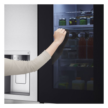 LG InstaView™ ThinQ™ GSXV91BSAE American Fridge Freezer image 1