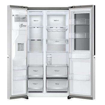 LG InstaView™ ThinQ™ GSXV91BSAE American Fridge Freezer image 4