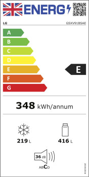 LG InstaView™ ThinQ™ GSXV91BSAE American Fridge Freezer image 15