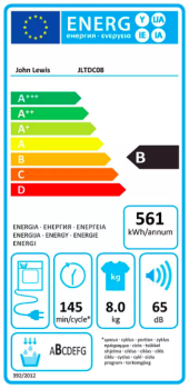 John Lewis & Partners JLTDC08 8kg Condenser Tumble Dryer image 6