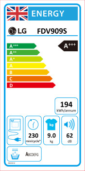 LG Eco Hybrid™ FDV909S 9Kg Heat Pump Tumble Dryer image 11