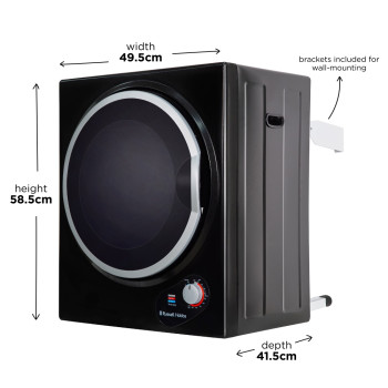 Russell Hobbs RH3VTD800B Compact Vented Tumble Dryer image 4