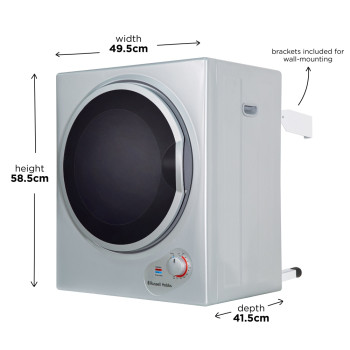 Russell Hobbs RH3VTD800S Compact Vented Tumble Dryer image 3