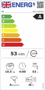 LG V11 F6V1110WTSA EZDispense™ 10.5kg Washing Machine image 10