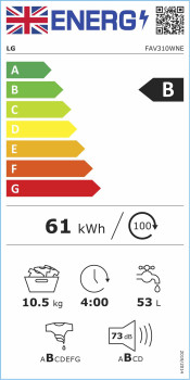 LG V3 FAV310WNE AI DD™ 10.5kg Washing Machine image 10