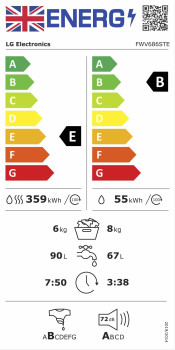 LG V6 FWV686STE TurboWash™ 8kg / 6kg Washer Dryer image 11