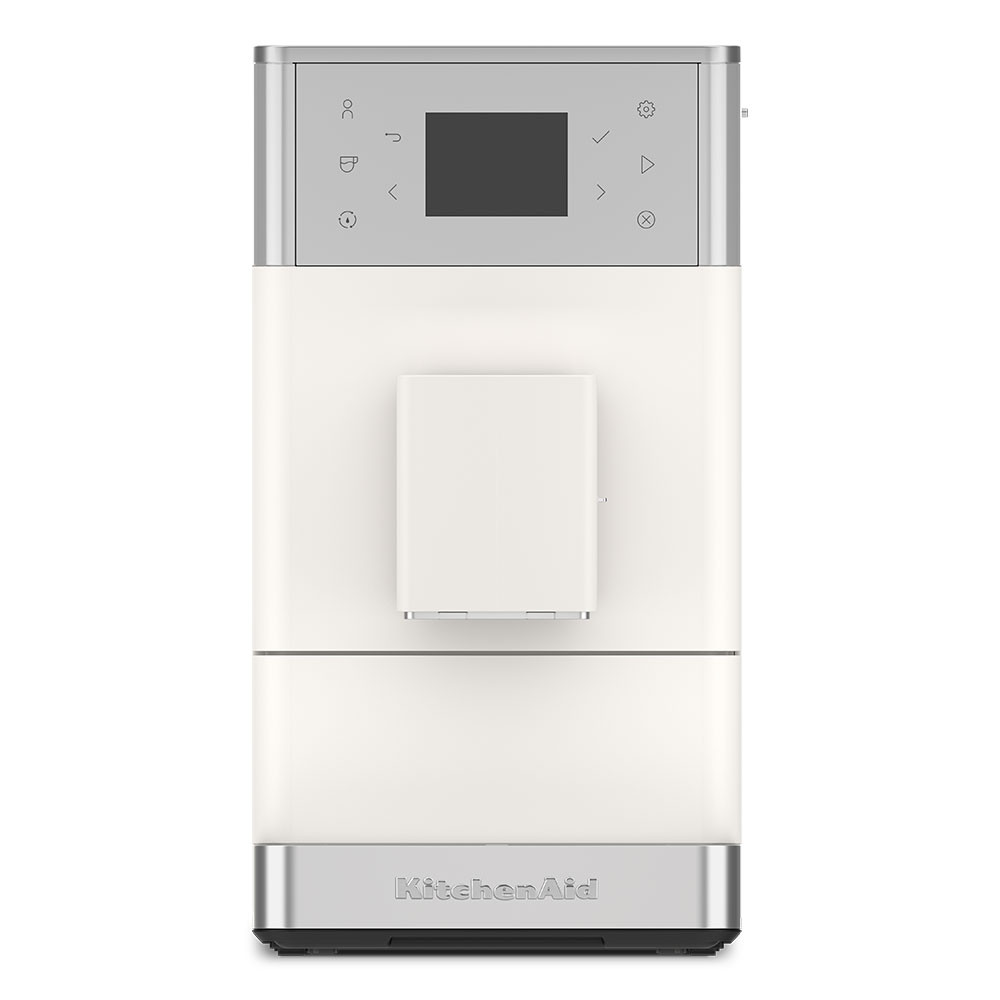 KitchenAid Fully Automatic Porcelain White Espresso Machine KF3 with Iced Coffee featured image