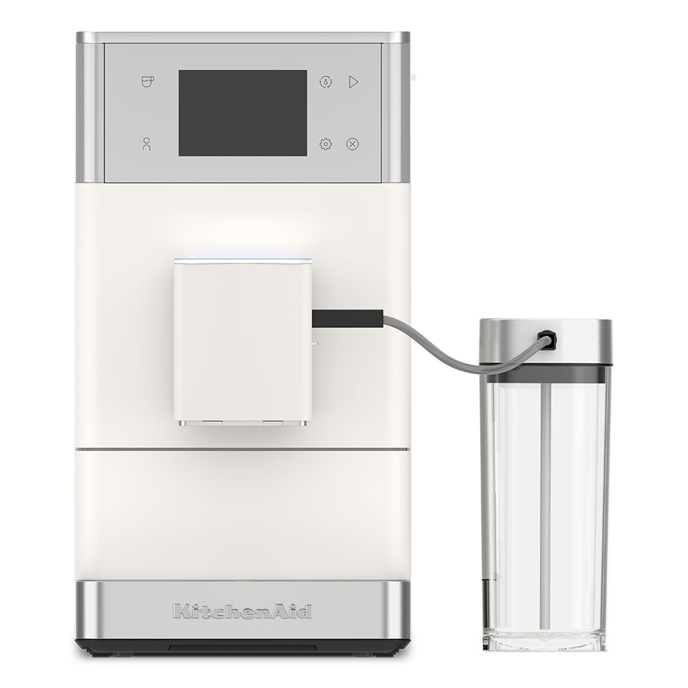 KitchenAid Fully Automatic Porcelain White Espresso Machine KF4 with Iced Coffee featured image