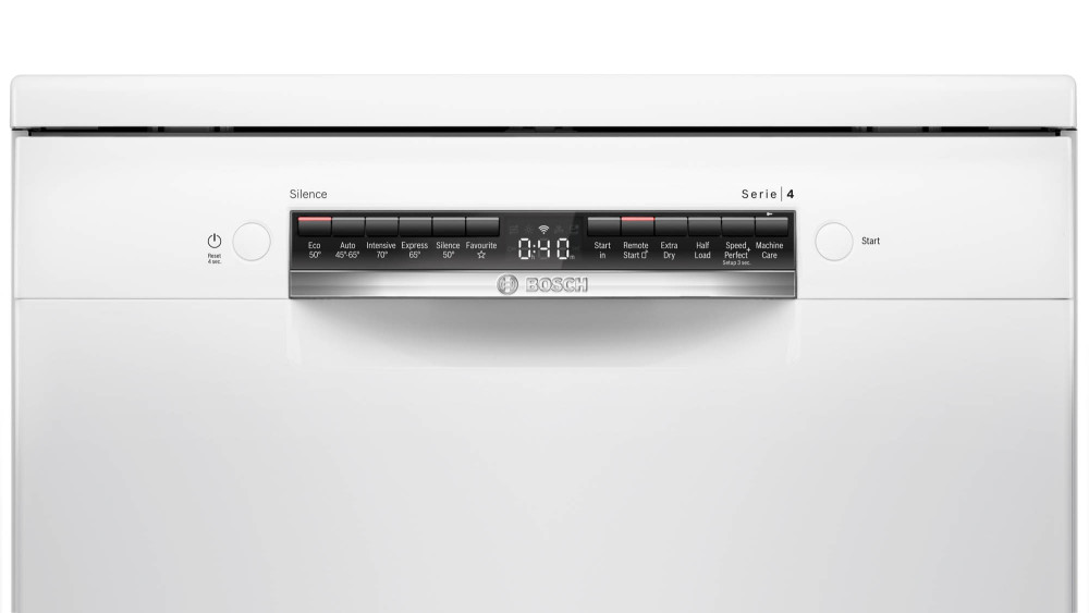 Quiet Mark Bosch SMS4HKW00G Series 4 Freestanding Dishwasher