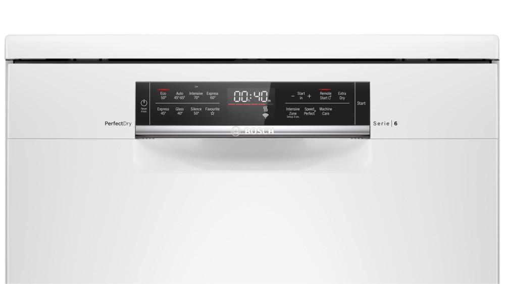 Quiet Mark Bosch SMS6ZDW48G Series 6 Freestanding Dishwasher