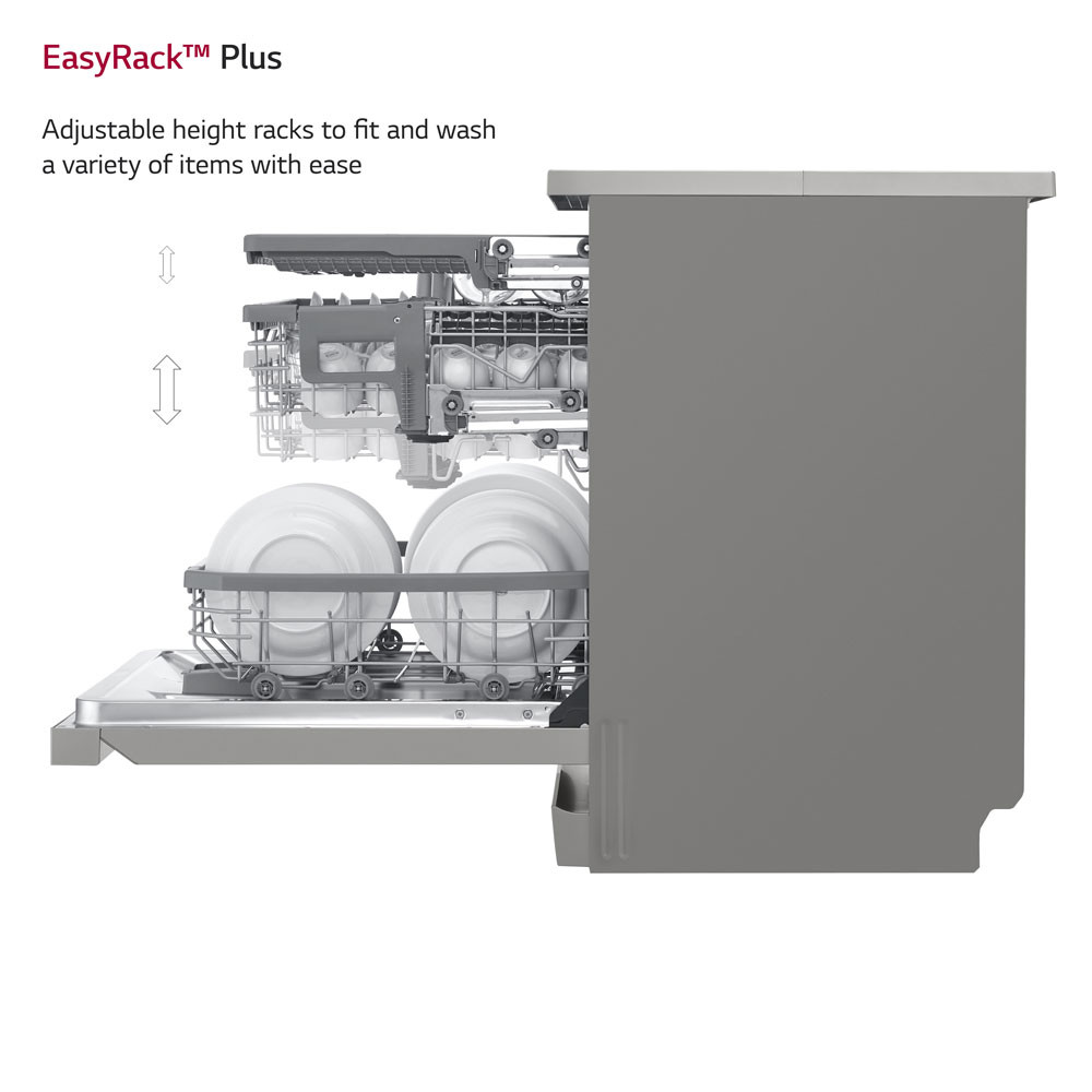 Quiet Mark LG TrueSteam™ QuadWash™ DF325FPS Freestanding Dishwasher