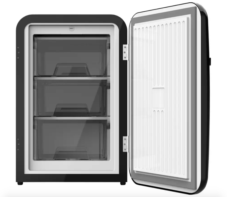 Quiet Mark Bush MUCFR55BLK Retro Under Counter Freezer