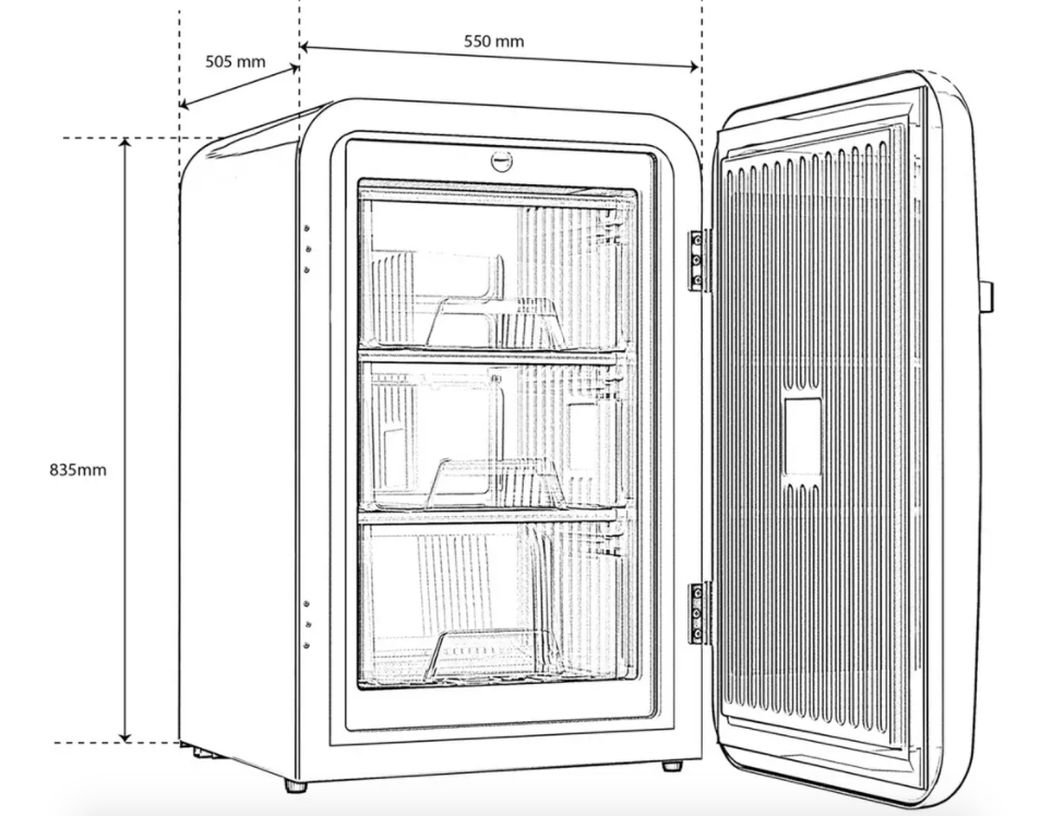 Quiet Mark Bush MUCFR55BLK Retro Under Counter Freezer