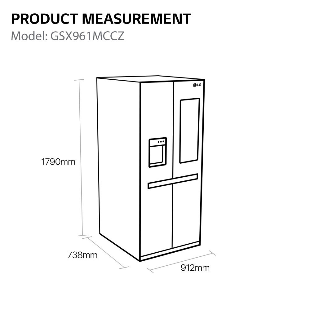 Quiet Mark LG InstaView DoorinDoor™ GSX961MCCZ AmericanStyle