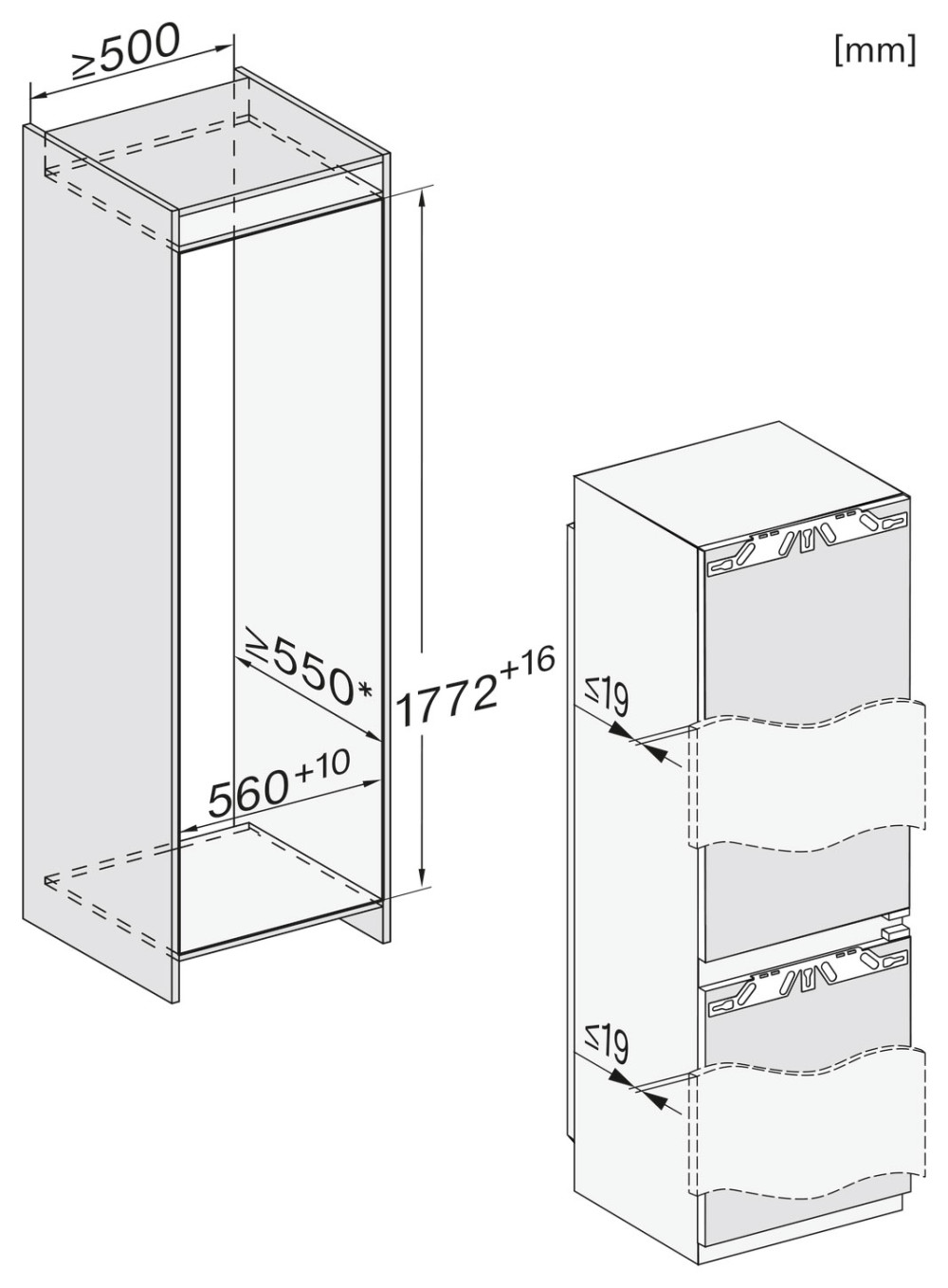 Quiet Mark Miele KFN 7764 D Integrated Fridge Freezer