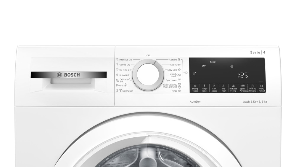 Quiet Mark Bosch WNA134U8GB Series 4 8kg/5kg Washer Dryer