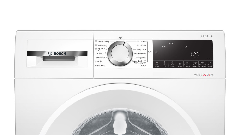 Quiet Mark Bosch WNA14490GB Series 6 9kg/6kg Washer Dryer