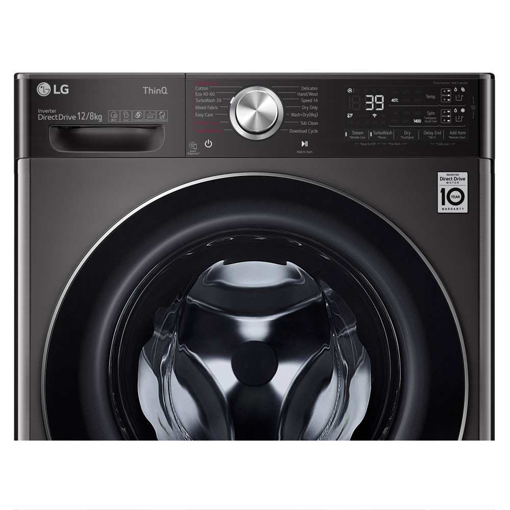 Quiet Mark LG V11 FWV1128BTSA EZDispense™ 12kg / 8kg Washer Dryer