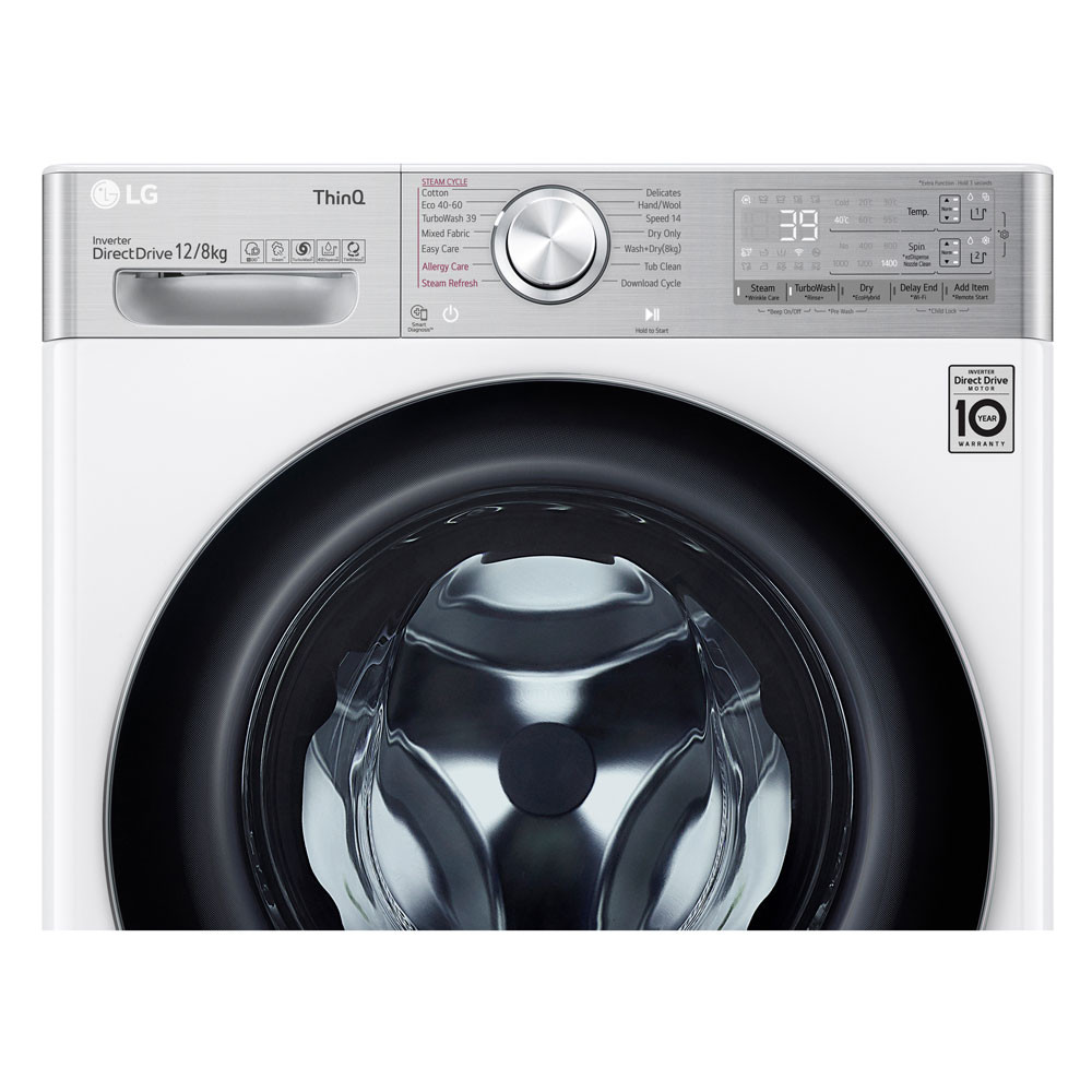 Quiet Mark LG V11 FWV1128WTSA EZDispense™ 12kg / 8kg Washer Dryer